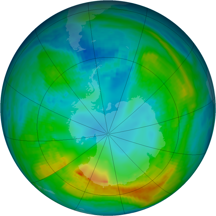 Antarctic ozone map for 02 May 1980